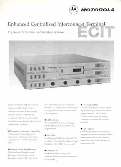 Буклет Motorola Enhanced Centralised Interconnect Terminal ECIT, 55-1646, Баград.рф